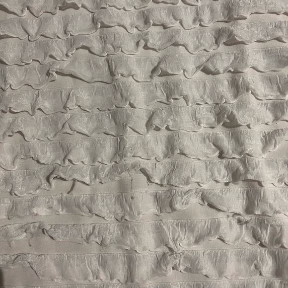 Woman’s White Ruffle Dress Size S Midi Length - Picture 2 of 4